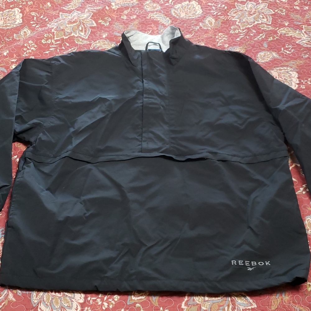NWOT- Reebok Cotton Lined Water Resistant Half-Zip Anorak